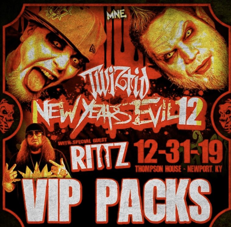 majikninjaent's tweet photo. We have some of the best up and comers lined up for the second stage at #NewYearsEvil12 💀
It all goes down at #thompsonhouse in Newport, KY!!!
VIPS & Tickles @twiztidshop (https://t.co/WeqdfBKfMM)
Peep 👀 the details!!!
#mne2019 #livemusic #rap #underground #rittz https://t.co/O5bZ556N2z