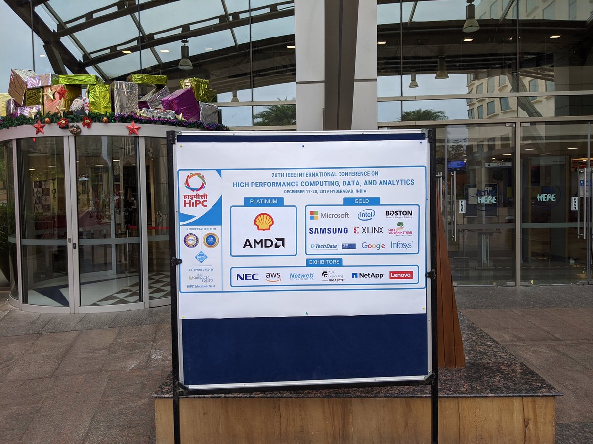 hipcconf's tweet photo. Day 2 at #hipc #hipcconf2019 #hipc2019 https://t.co/vWT6eyCN3R