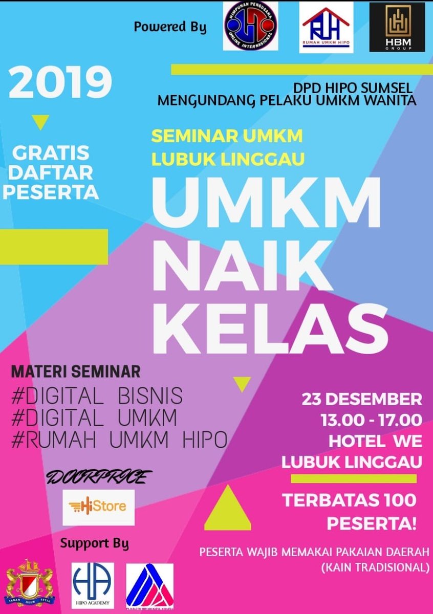OfficialHiStore's tweet photo. Untuk kalian yang ingin UMKM nya semakin kece, yuk ikuti seminar nya. Informasi selengkapnya, ada di gambar.. di baca yaaa!

#MelayaniNegeriUntukIndonesiaMaju
#SeratusPersenIndonesia
#HIPO
#HIPOInternasional
#BerbaktiUntukNegeri
#KaryaAnakBangsa https://t.co/cRJLkmnU78
