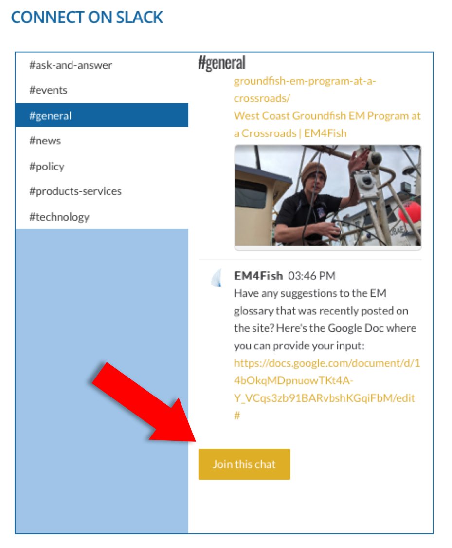 EM4Fish's tweet photo. Did you know we're on #Slack ? Navigate to the bottom of https://t.co/OkFVDpYeOX to join the conversation!
#EM4fish #ER4fish #fisheries #emergingtech https://t.co/ApxdDWh6rp