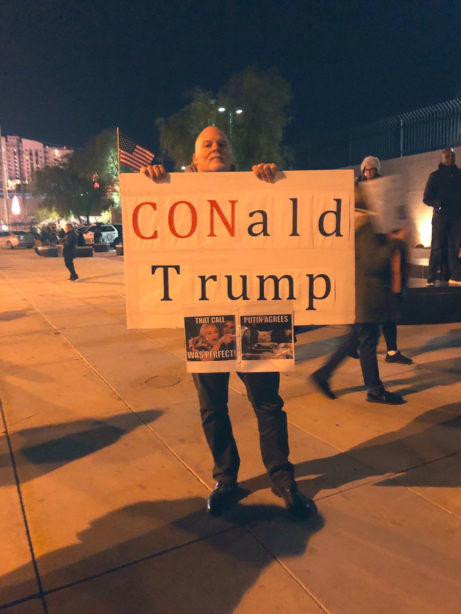 paraspatel44555's tweet photo. Las Vegas has turned out on #ImpeachmentEve. No president is above the law and we’re here to stand up for our democracy. https://t.co/QDKXs0uvQN
