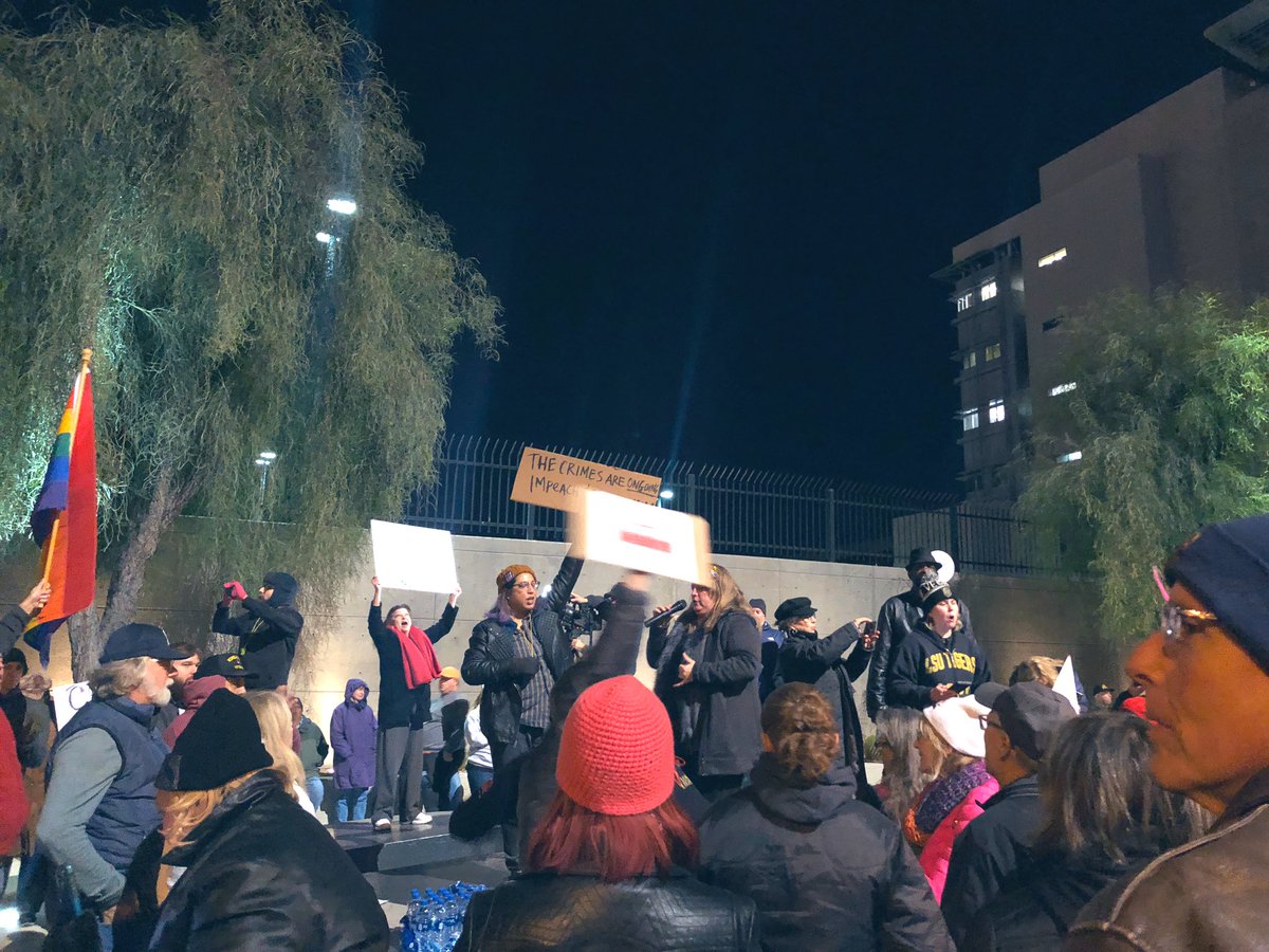 paraspatel44555's tweet photo. Las Vegas has turned out on #ImpeachmentEve. No president is above the law and we’re here to stand up for our democracy. https://t.co/QDKXs0uvQN