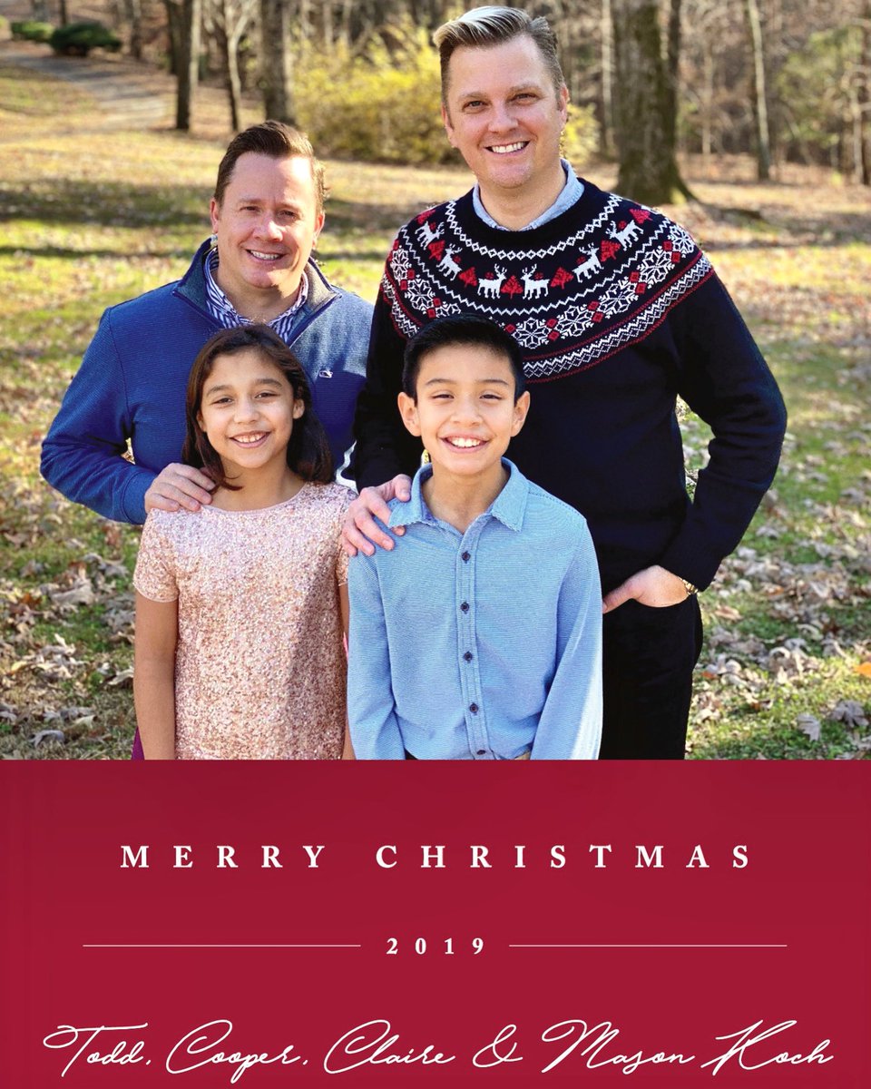 cooperkoch's tweet photo. Wishing you the happiest of holidays! Thank you for all the love you show our family. 

#gaydads https://t.co/OiEJKgR0BF