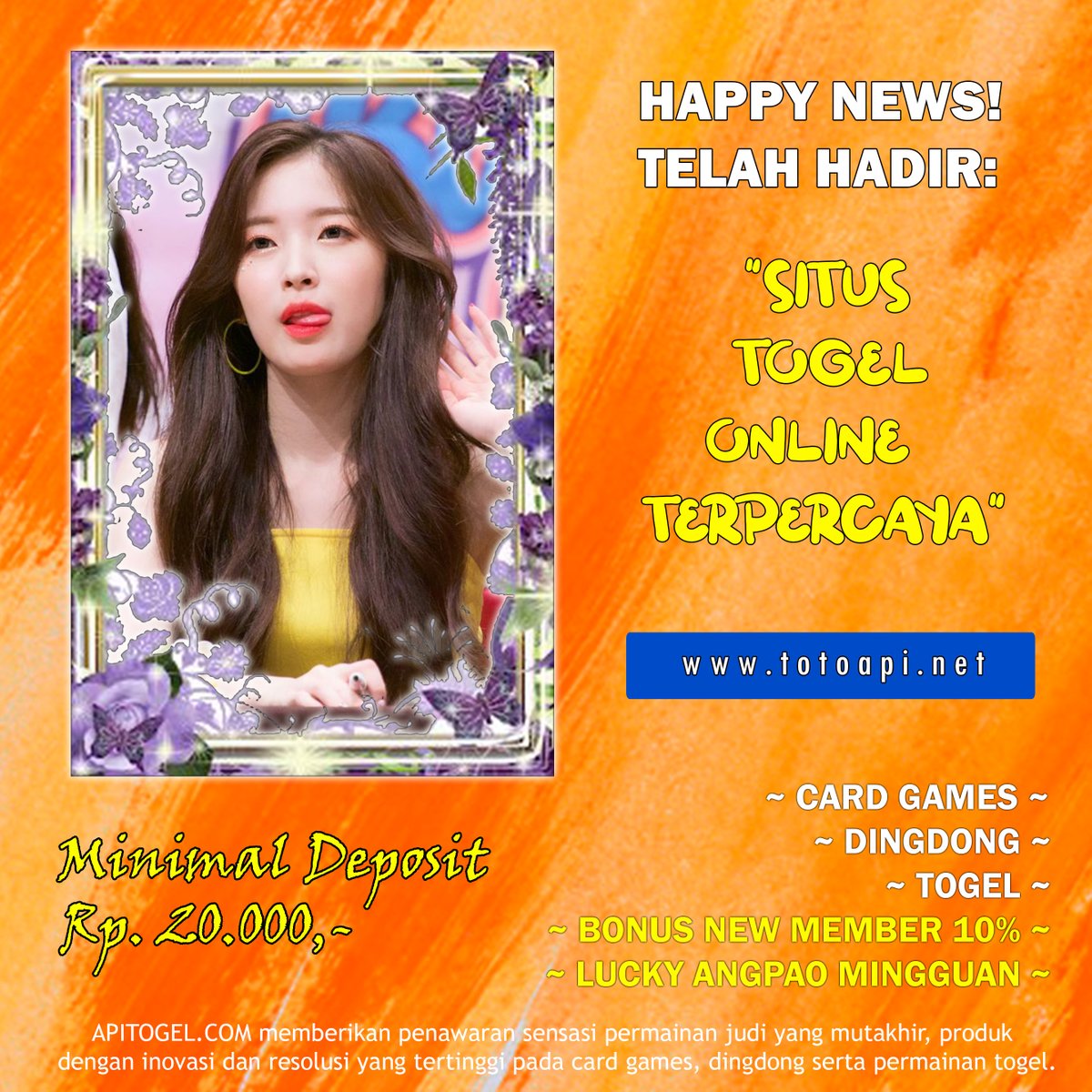 togel_enter's tweet photo. Pagi ini memang sepi, tapi itu cuma hati kamu aja. Coba di TotoApi.. RAME BANGET!!!! BONUSNYA!!!

#juditogel #togelonline #togelasia #togeljakarta #hasiltogel #uangtogel #togel #togelhongkong https://t.co/xkqAXPanMf
