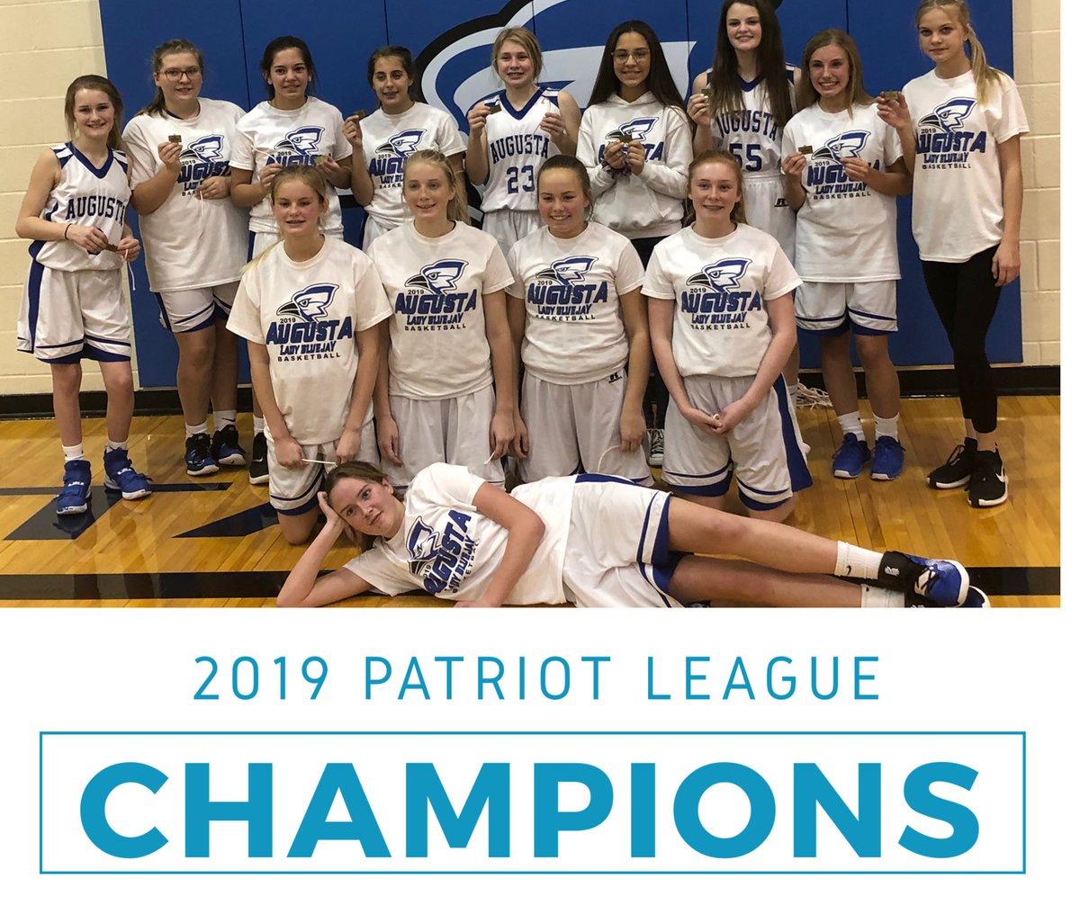 AMSBluejays1's tweet photo. Congratulations Coach VanDever, Coach Train, Coach Chadd and our 8th Grade Girls Basketball team on their overtime victory over Winfield to claim the Patriot League Tournament Championship! IT’S A GOOD DAY TO BE A BLUEJAY! https://t.co/O3btGqTQGw