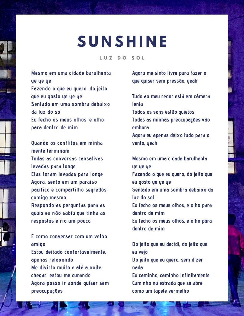 Stray Kids Brasil 樂☆ on X: 「 #TRAD 」 Tradução da letra de Sunshine  @Stray_Kids #StrayKids #스트레이키즈  / X