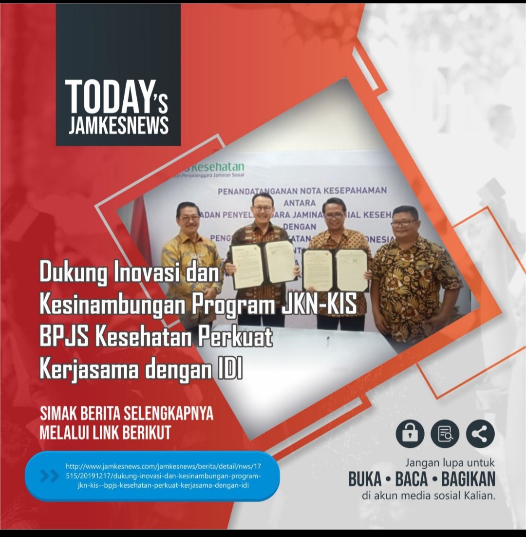 Imran280769's tweet photo. #BPJSIDIKerjasama 
Tanpa IDI BPJS Kesehatan tidak mungkin mi berjalan dengan baik makanya dilakukan kerja sama inovasi agar program dapat berjalan terus dan peserta dapat terlayani dengan baik.IDI baik s3kali tauwa. https://t.co/mtcPuVbXUZ