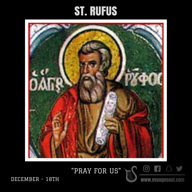 evangesoul's tweet photo. St. Rufus, Pray for us https://t.co/NbK3jMuKPv