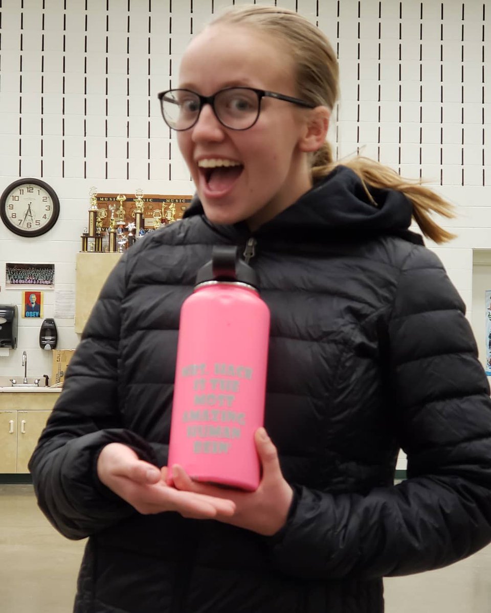 DanceEureka's tweet photo. When you are always picking up this dancer's water bottle after practice, you add something special to help her remember. It takes a tribe or maybe just some help from her teammates to accomplish this. #HowIRollAsACoach #ThisIs20YearsCoaching #reallifecoaching https://t.co/wMPb2xX8LO