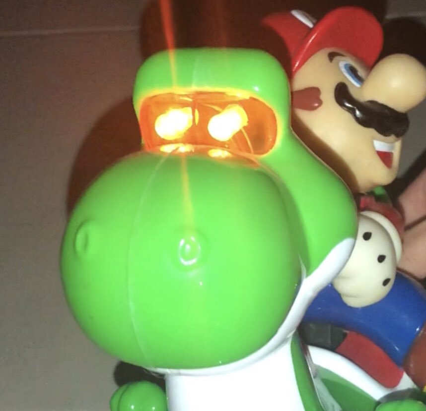 Give Yoshi cookies? Shame on you.

Give Yoshi fruit? Shame on him.

Give Yoshi chocolate?

Run.