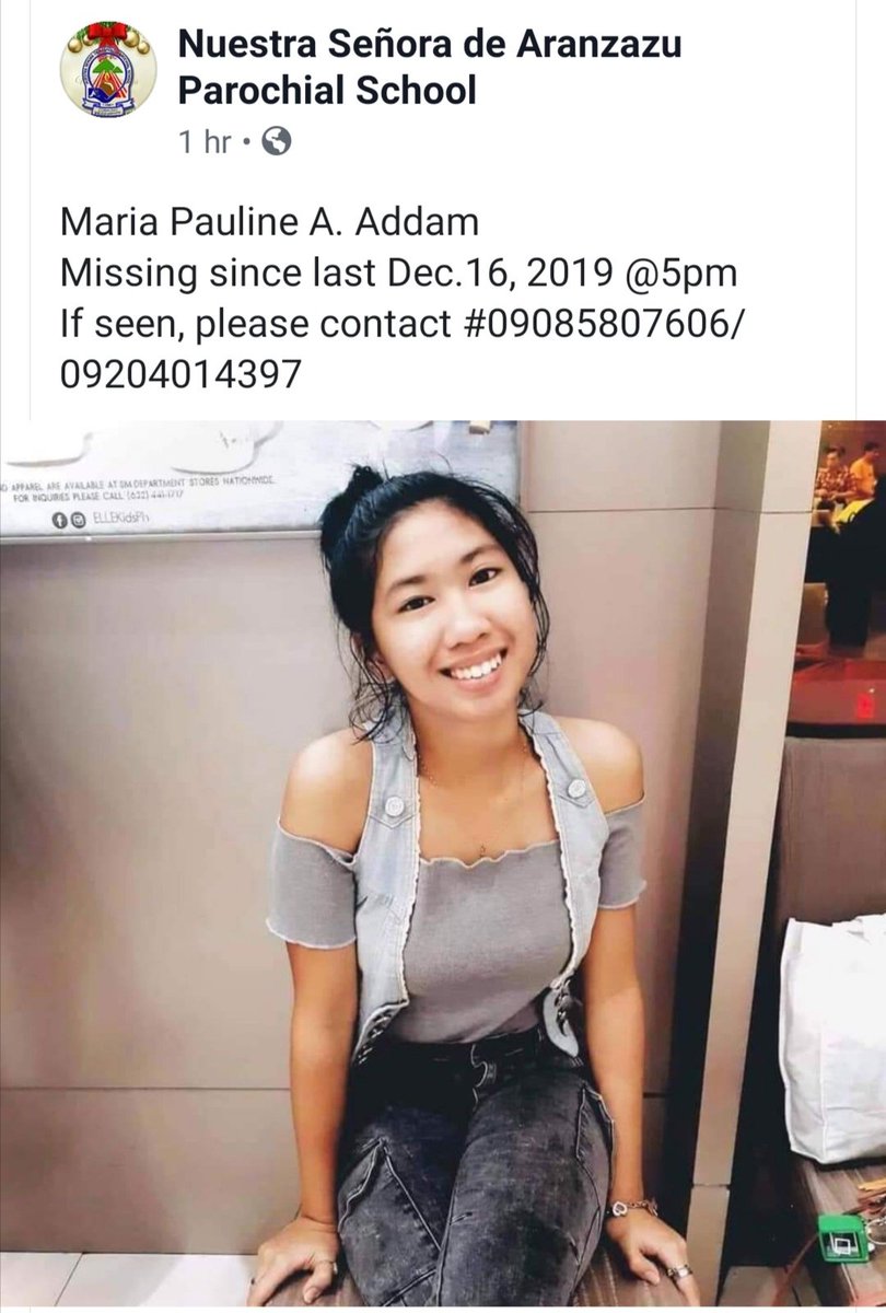 ASGSeniorHigh's tweet photo. ‼️ MISSING ‼️

If seen, please contact the numbers provided. 🙏🏻 https://t.co/Z3DXbWf2ZS