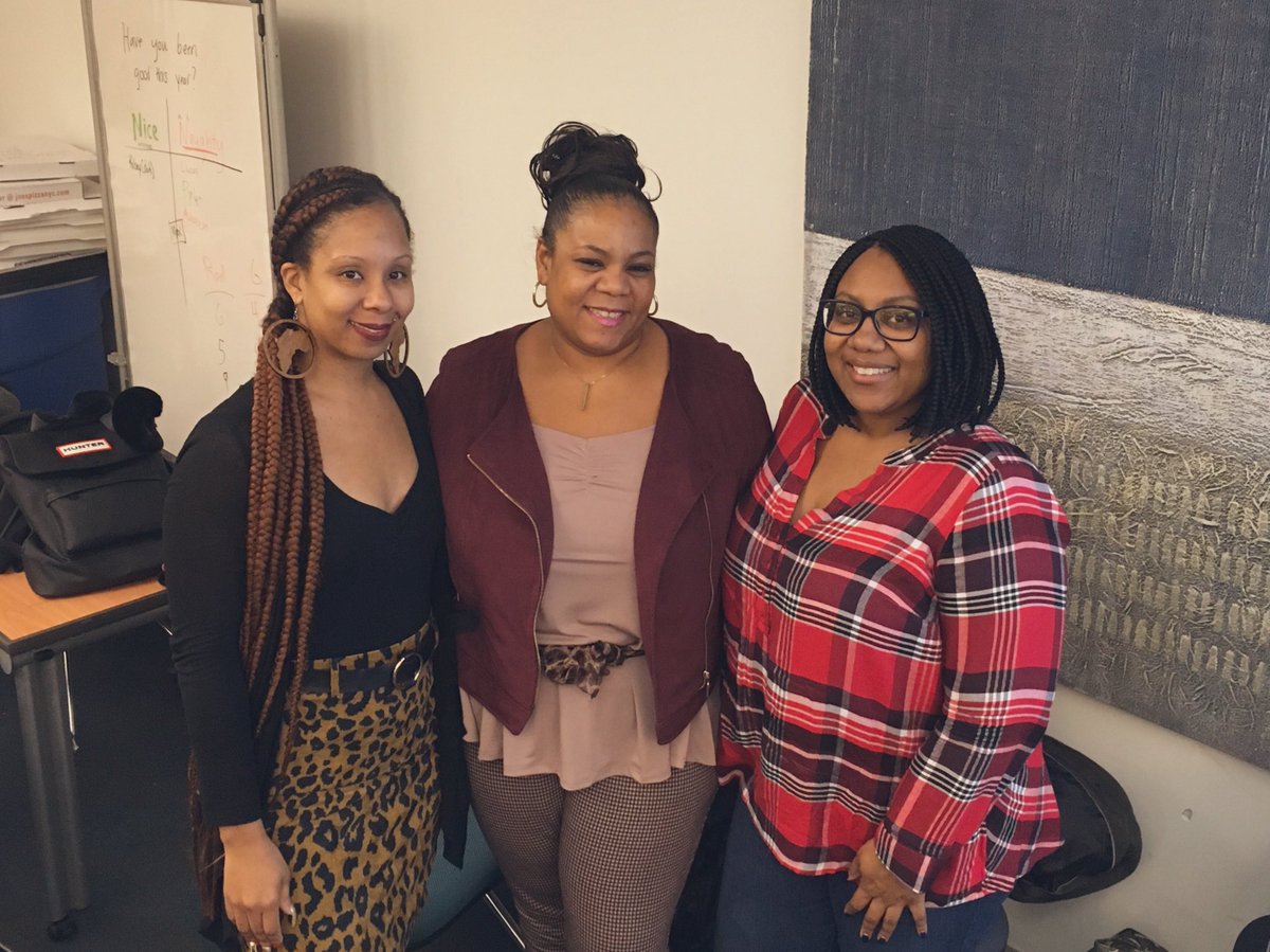 PaulForbesNYC's tweet photo. When the Critically Conscious Educators Rising (CCER) series started in the 2016-17 school year, we had 25 participants. Here are three of the original participants who are still part of the series. Thanks for your commitment to this work Khalya, Lonice and Ebony. 👏🏾 #2020CCER https://t.co/6AYz7Bxyts