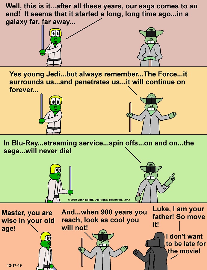 Hero_Hamster's tweet photo. Enjoy the latest installment of The Adventures of Zeke the Salamander!  Our next post will be Dec 17th! #Funnies #Comics #Humor #StarWarsSaga #StarWars #Yoda #TheSagaContinues #RiseofSkywalker https://t.co/v8QUbDn0yF