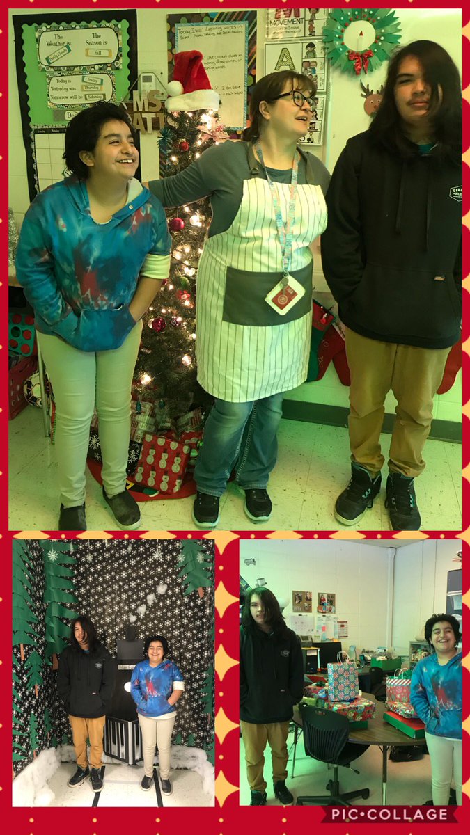 swcantu's tweet photo. Spreading some holiday cheer with our @ETWrennMS Life Skills scholars today! @PrincipalReaRod https://t.co/XDANJMcfh6