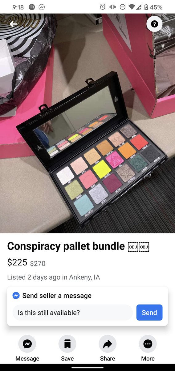 MyLifeAsAri's tweet photo. @JeffreeStar Am I allowed to scream at these people??? So sick of seeing these terrible people get your products just so they can upcharge them 😭 https://t.co/wlF3ha9A9U
