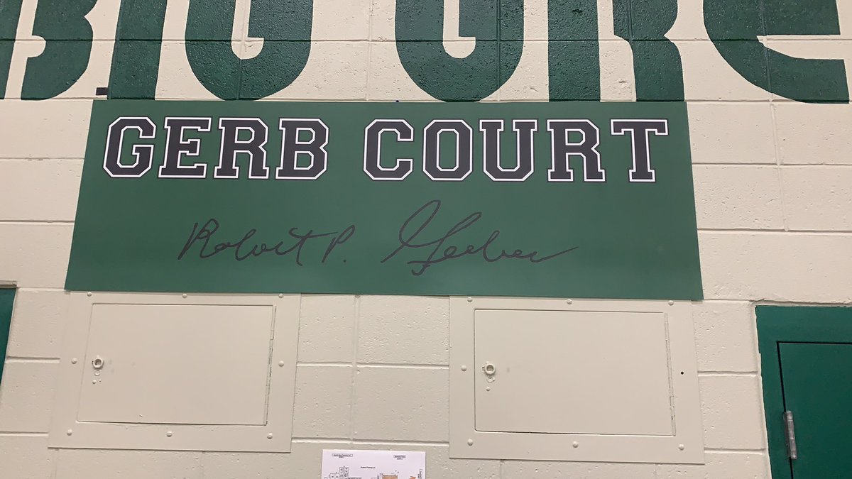 Court dedication tonight at Eastside.  
The court will now be called       “Gerb court” in the memory of Bob Gerber.  Gerb coached 30 years at Eastside.  He passed away early August.