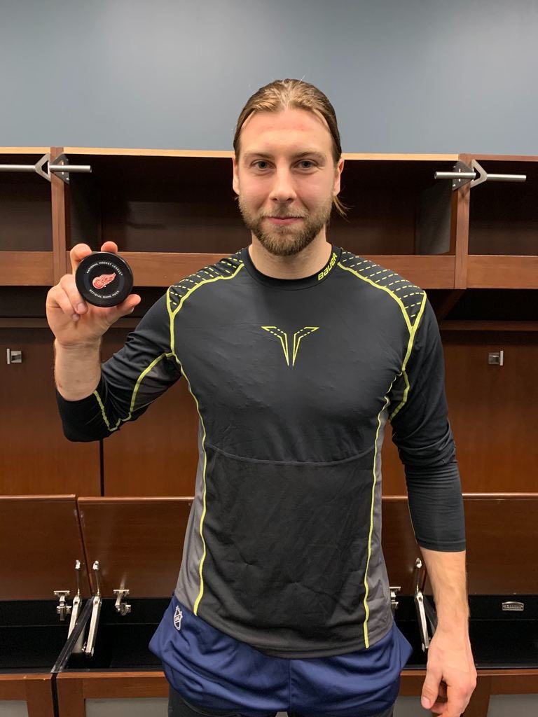 BlueJacketsNHL's tweet photo. He’s going to remember this one! https://t.co/WW0rqoKwxP