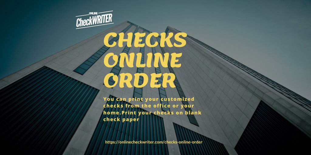 webcheckwriter's tweet image. onlinecheckwriter.com/checks-online-…
Online check writer assists you to print checks without errors. We help you to prevent unauthorized checks.
#OnlineCheckWriter #CheapChecksOrdering #PersonalChecksOnlineOrdering #OnlineOrderChecks😇