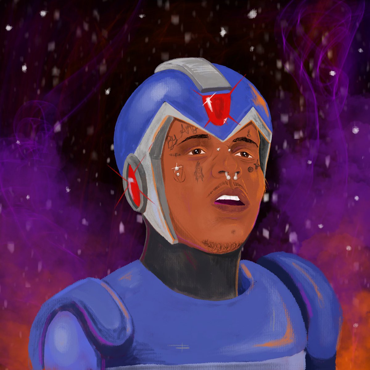 SteezDesigns's tweet photo. Lil Uzi Vert as Megaman X

Digital painting by me https://t.co/XYgdzmR1dG