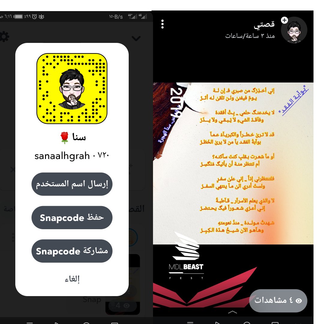 إني أحذرگ من صبري
فإن له

يوم فيفنى ولن تلقى
له أثرُ

لا يخدعنگ حلمي
بت أفقده

وفآقد الشيء لآيبقي
ولآيذرُ

قد لآترى خطرا
والكبريآء عمآ

بوآبة الفقد يآمن لآيرى
الخطرُ

أومآ شعرت بقلب كنت
سآكنه

أم تنتظر منه أن يأتيگ
منگسرُ

فلتنتظرني إذا إني
على سفرٍ

ولست أدري الى مآ
ينتهي السفرُ