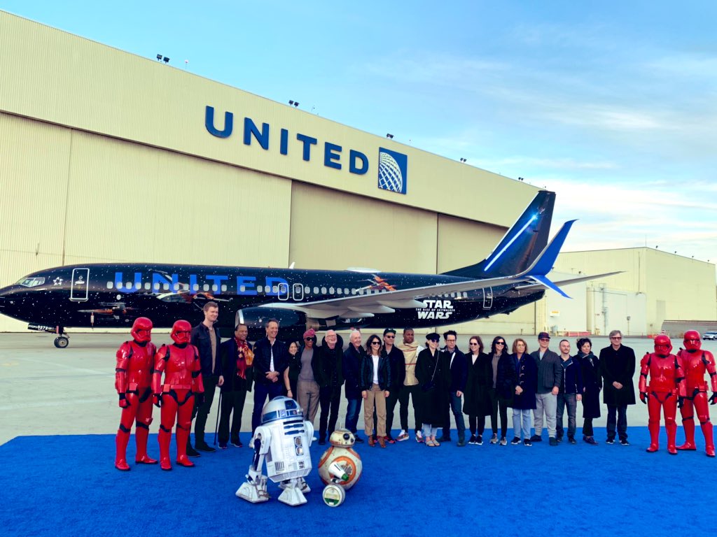 Asad Ayaz (@asadayaz) on Twitter photo The cast and filmmakers of #StarWars #TheRiseofSkywalker with our themed <a href="/united/">United Airlines</a> plane at <a href="/flyLAXairport/">LAX Airport</a> today The cast and filmmakers of #StarWars #TheRiseofSkywalker with our themed <a href="/united/">United Airlines</a> plane at <a href="/flyLAXairport/">LAX Airport</a> today