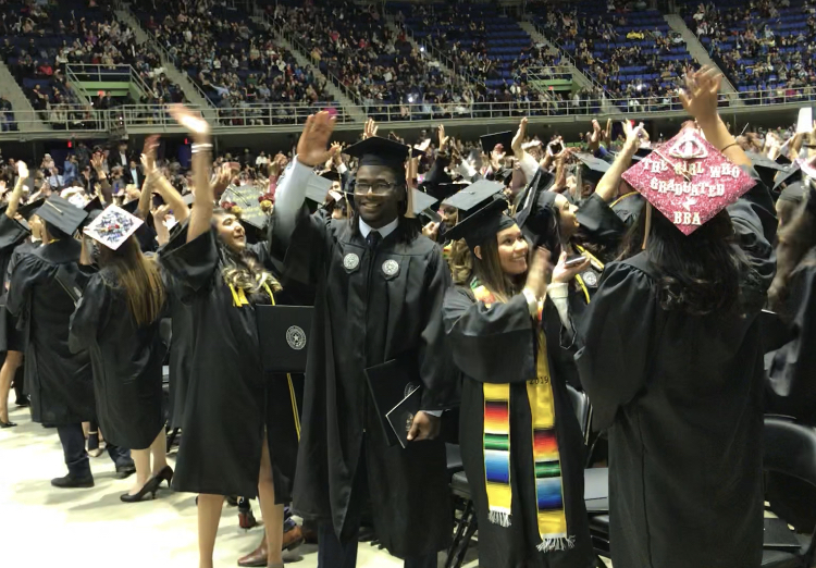 TAMUSanAntonio's tweet photo. Today, 858 Jaguars crossed the stage. Congratulations, Jaguars! #JagGrad19 https://t.co/FYjTJHTtpc