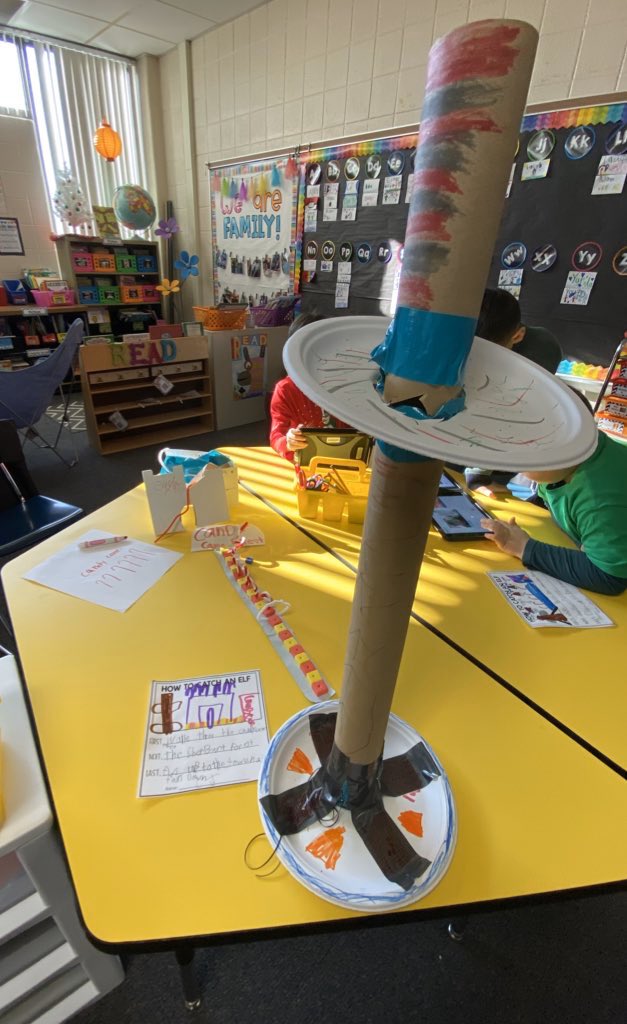MrsFallucca's tweet photo. Students worked together in the #makerspace to create their own elf traps after reading the story “How to Catch an Elf” @WallysBooks #ECJJaguars #ccsd93 #makersgonnamake https://t.co/5ShDZWW2yE