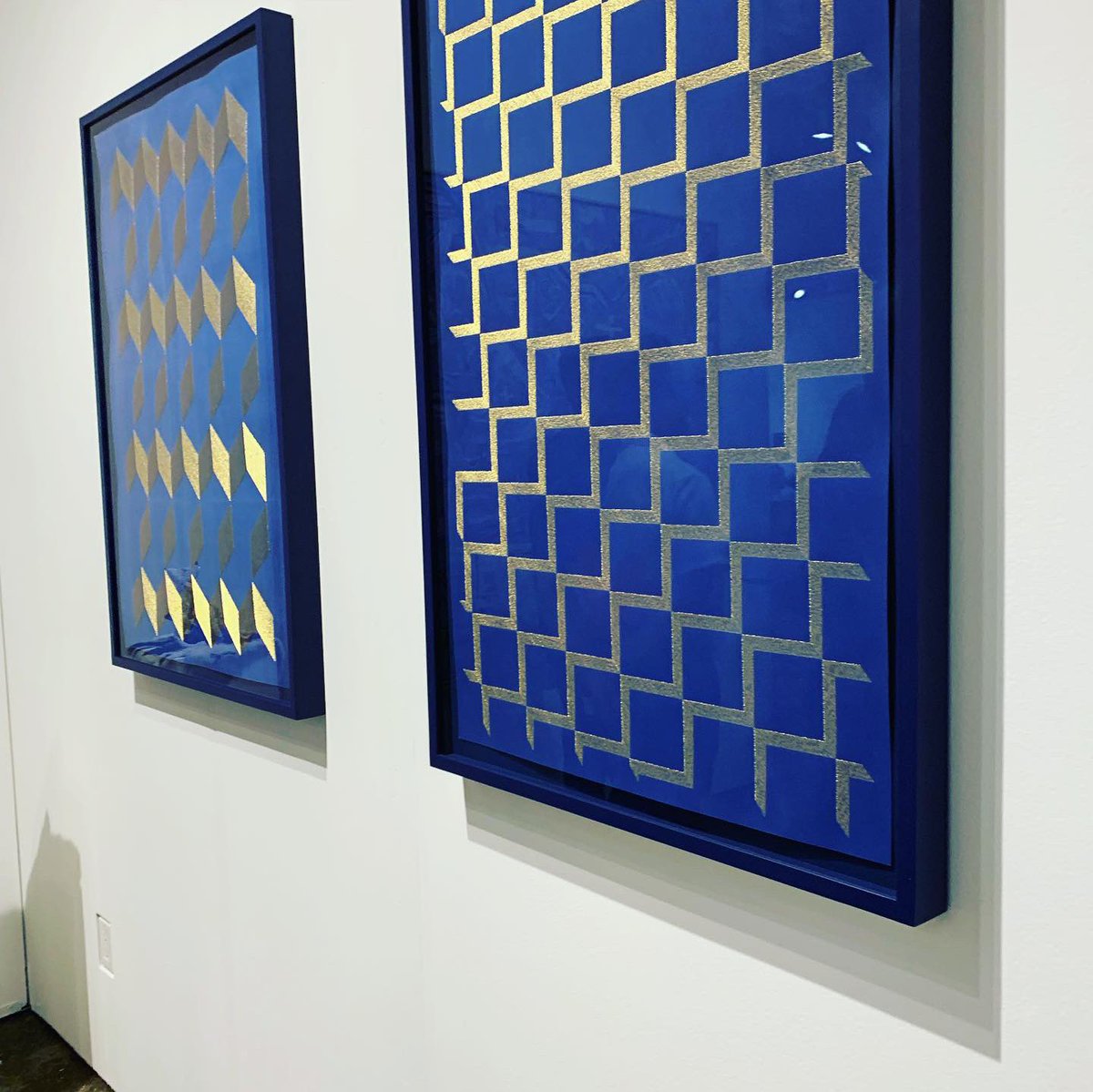 TD Bank Art Collection in the USA - Amplifying voices with Abdolreza Aminlari’s works on paper speak to themes of displacement and repetition. 24 carat gold thread creates intricate mathematical compositions lure us in to ask more questions. #thereadycommitment