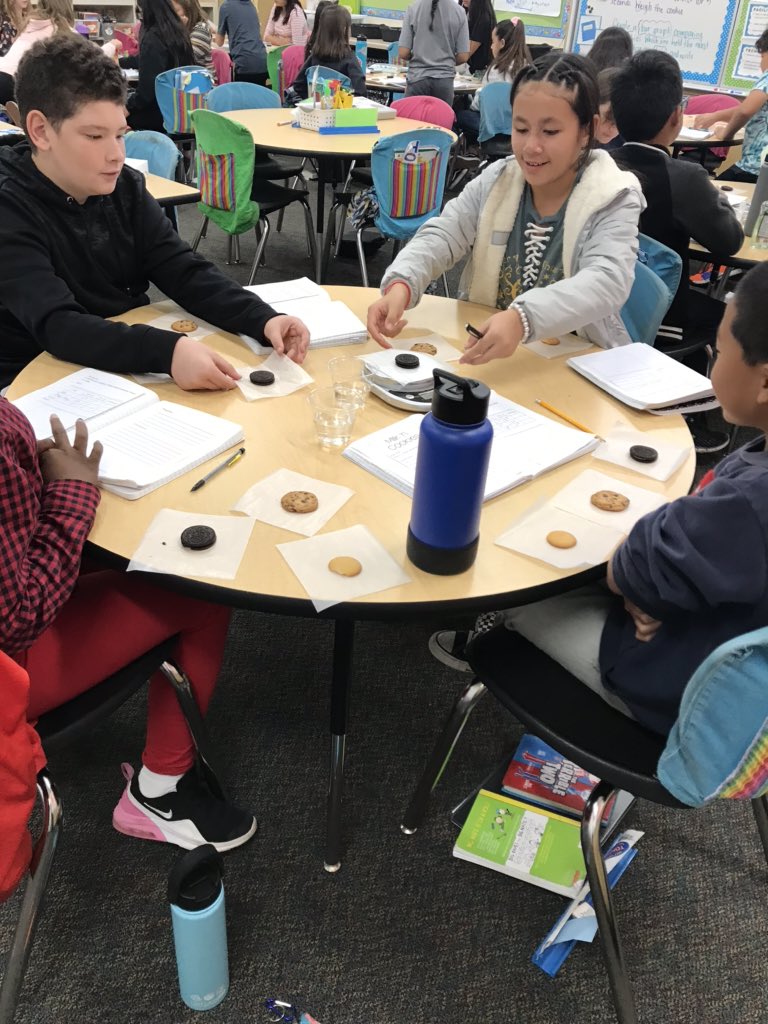 teachnwolves's tweet image. Which cookie absorbs the most milk? Wrapping up physical properties with an awesome holiday themed science lesson. Do you think the Ss were engaged? I added our RAEEEE model to the conclusion for a connection to ELA. @CVESD_Wolfcanyo @matshy @SciencePenguin #timberwolfproud