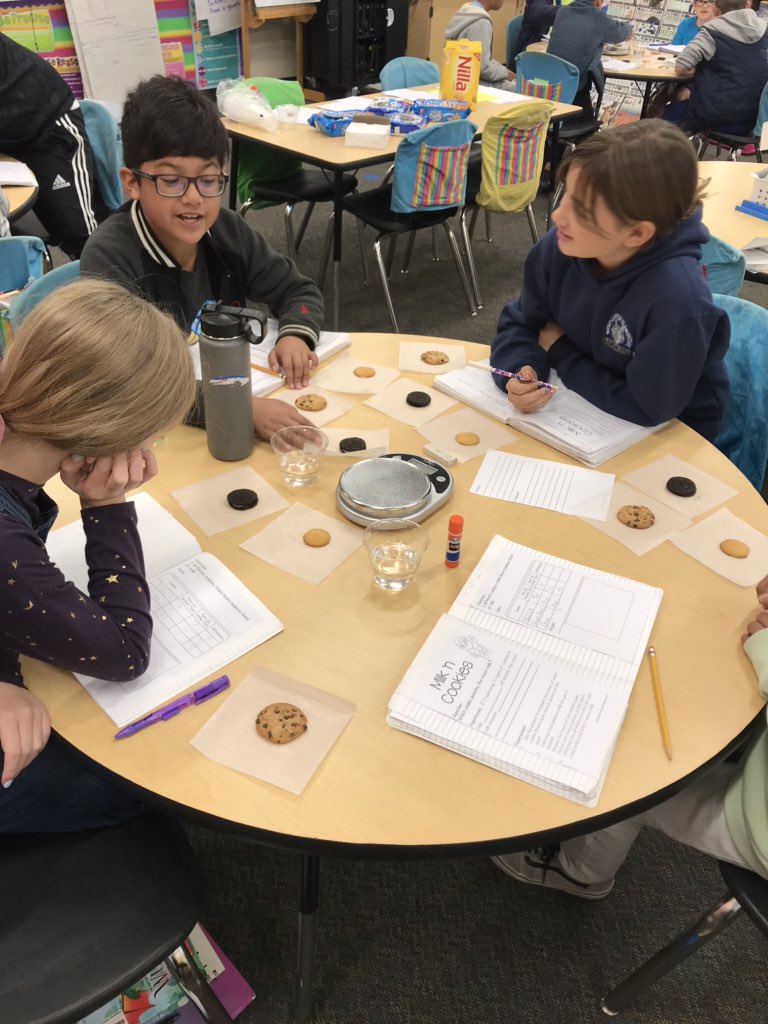 teachnwolves's tweet image. Which cookie absorbs the most milk? Wrapping up physical properties with an awesome holiday themed science lesson. Do you think the Ss were engaged? I added our RAEEEE model to the conclusion for a connection to ELA. @CVESD_Wolfcanyo @matshy @SciencePenguin #timberwolfproud