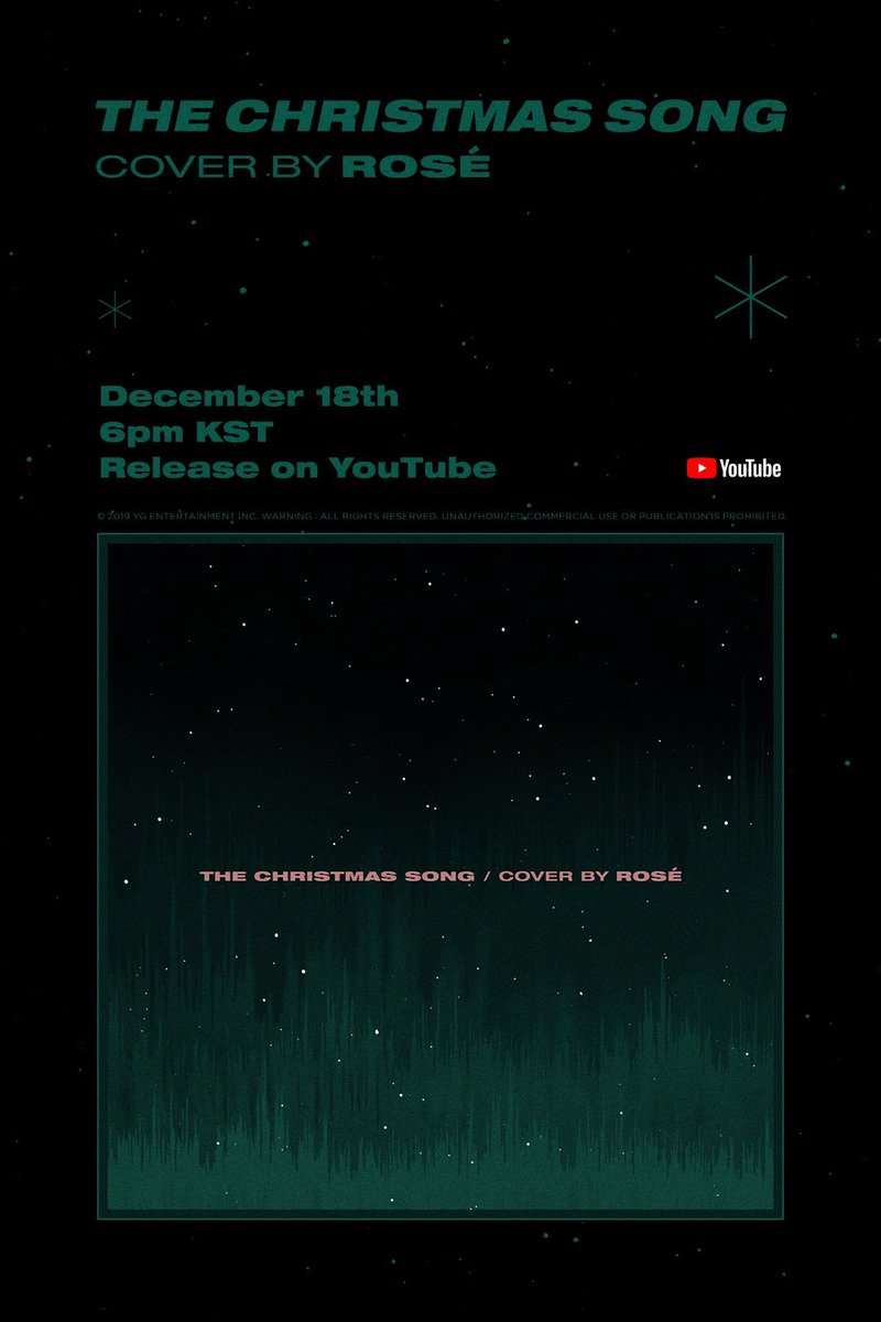 BLACKPINKGUATE's tweet photo. “MERRY CHRISTMAS TO YOU” EN MENOS DE 6 HORAS LA VERSION DE “THE XMAS SONG” ESTILO DE ROSIE ESTARÁ DISPONIBLE .... GRACIAS ROSÉ 💖💖💖 #ThankYouRosé #채영아고마워 ygofficialblink https://t.co/J13enwtBSg