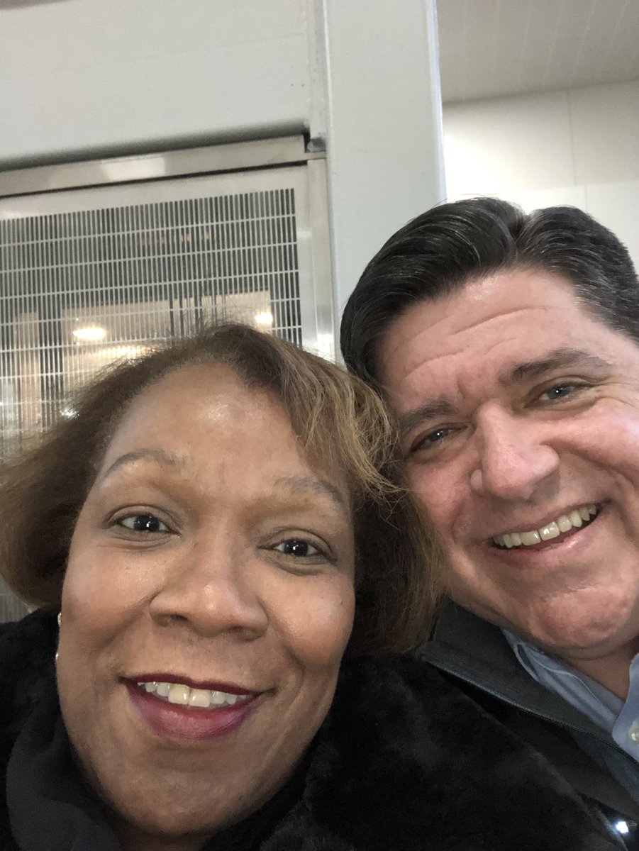 complianceatty's tweet photo. Great to welcome IL Gov @GovPritzker to the CTA redline stop on 95th as he boarded the Holiday Train. Thank you for visiting the south side and Chicago State Cougar Country! https://t.co/30gAuc9Jxu