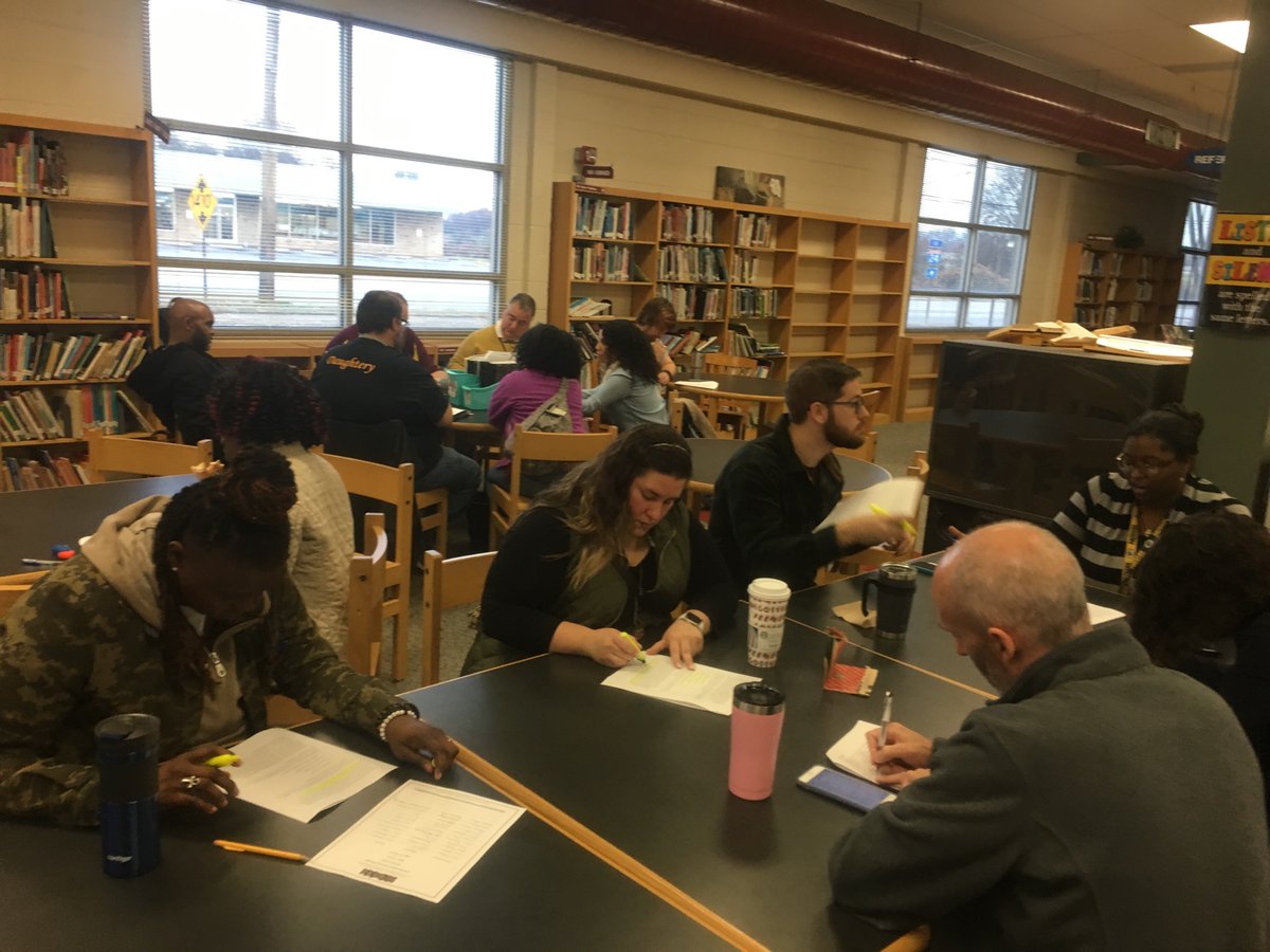 Charles50195033's tweet photo. Our Tiger Way RTI Tier I &amp; Tier II team studying our action research article over teacher modeled behavior and monthly data review that builds a solid foundation for teacher and student relationships the Tiger Way! https://t.co/fkslnItMYZ