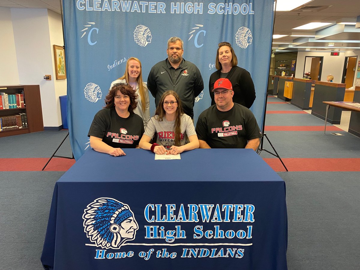 Nicole Robinson, Clearwater High School senior, signed to continue her academic and volleyball career at Friends University.  Clearwater High School is proud of her accomplishments and wishes her the best of luck next year. #indianpride