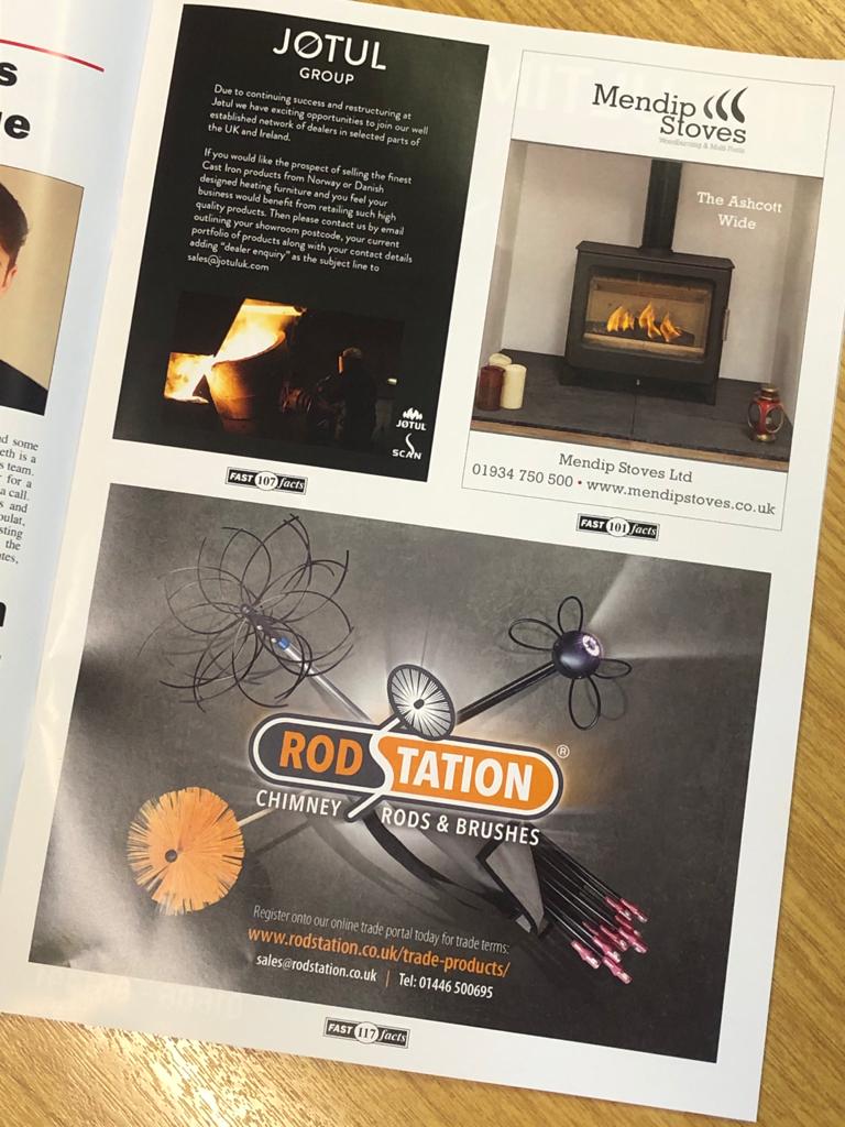 RodStation's tweet photo. Good morning from Rodstation HQ: Great to see Rodstation featured in this months fires & fireplaces magazine. Contact sales@rodstation.co.uk
#Rodstation #Fluebosscolourcoded #madeinbritain
@RodStation @GomcsInfo @MCSGuild @hetas_uk @APICSweeps @NACS_UK @BeyondtheStove https://t.co/H6EGdCvzyG