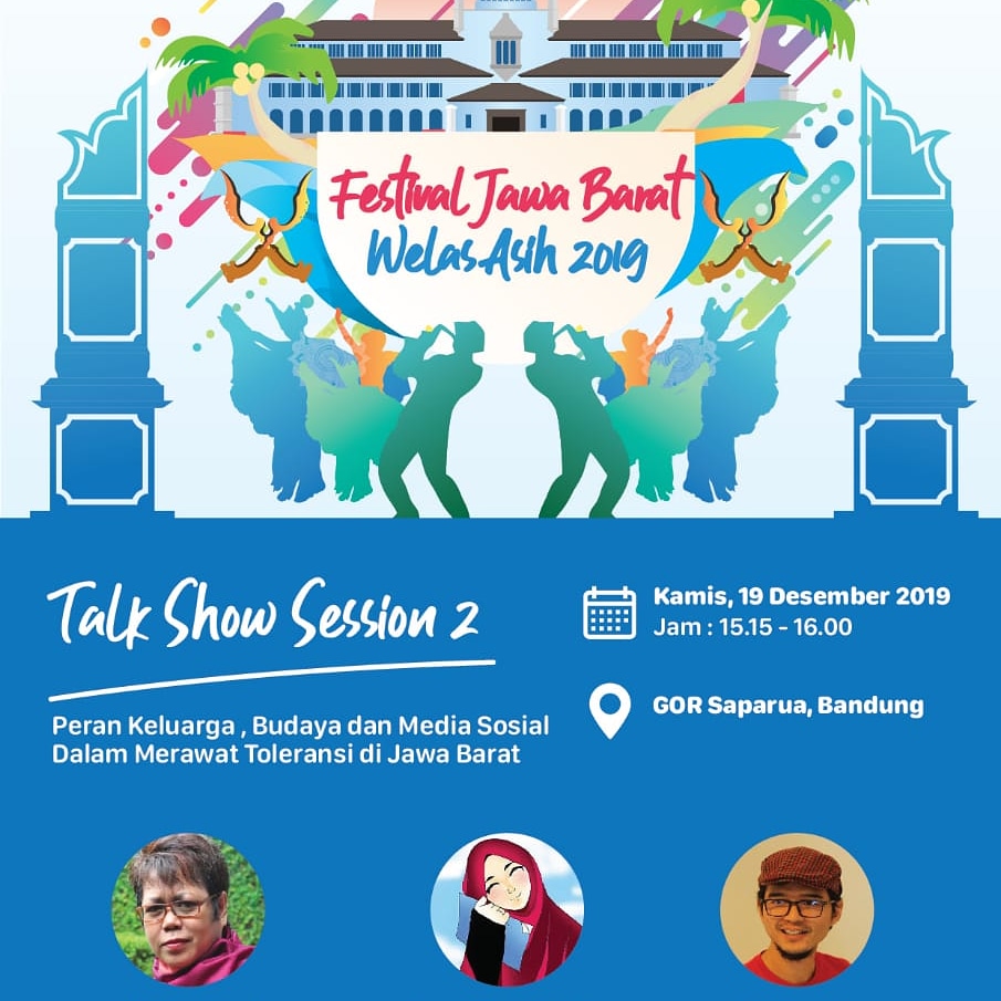 CsaveIdn's tweet photo. Sampurasun! Ada #SobatCSave yang lagi di Bandung? Yuk, ikutan Festival Jawa Barat Welas Asih yang akan diadakan BESOK!

Bersama Ibu Mira Kusumarini (Direktur Eksekutif @CsaveIdn), Nailah (Penyintas Paham Radikal Terorisme), dan Kang @irfanamalee (Penggagas @peacegenid). https://t.co/0xHbNLeKQI
