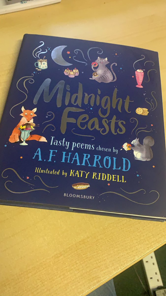 ReadingatLLP's tweet photo. Whilst we’re thinking about poetry (and also partially thinking about grabbing a mid-morning snack) we wanted to share this food-filled collection from @afharrold @riddellkaty @BloomsburyEd. A beautiful book filled with delicious poems! #WhatLiverpoolRead2019 https://t.co/VW6TRAS8cR