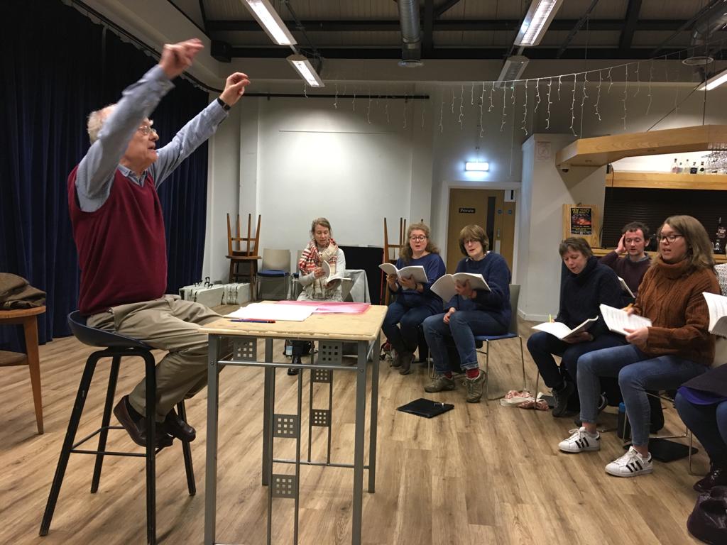 BathCamerata's tweet photo. Great rehearsal last night with John Rutter, preparing for our sell-out concert on Saturday! #johnmrutter #bathchristmas #Christmas2019 #ChristmasConcert https://t.co/7LaFvOhevV