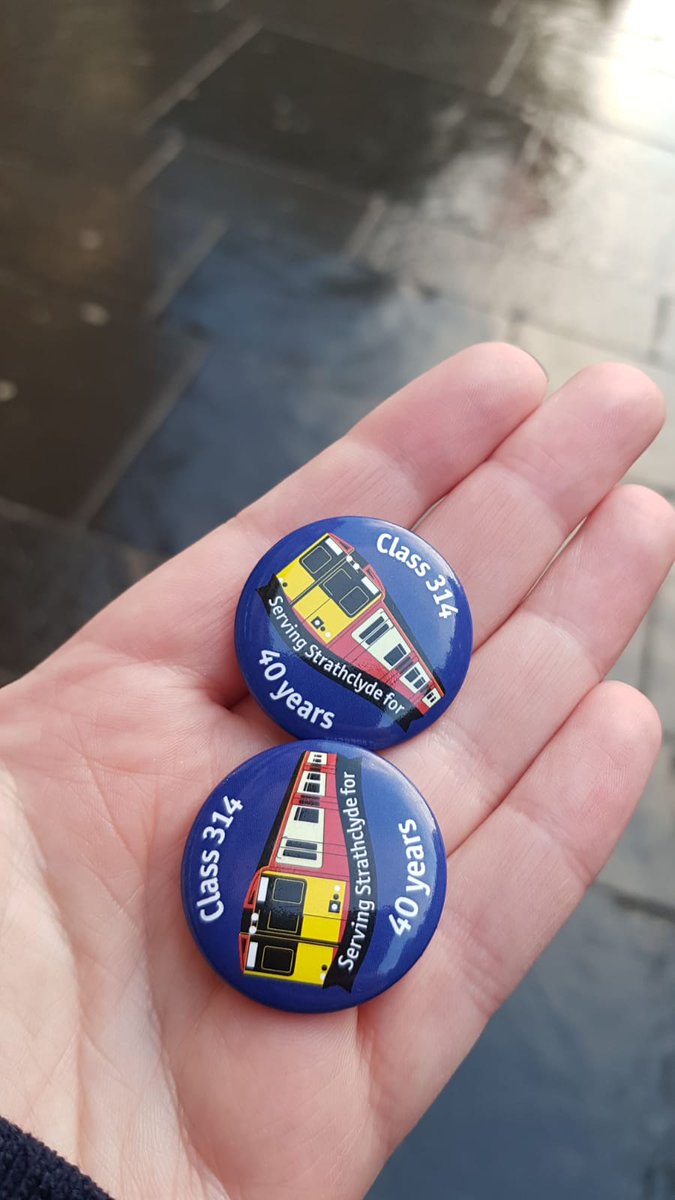 LefevresLKH's tweet image. Many waiting to board @ScotRail farewell 😕 to #Class314 fleet @NetworkRailGLC this morning which have taken our Lindsay B many trips. Although we couldnt make the farewell today we did secure badges 😃 with donations to the important @MNDScotland  #glasgow #memories #trains