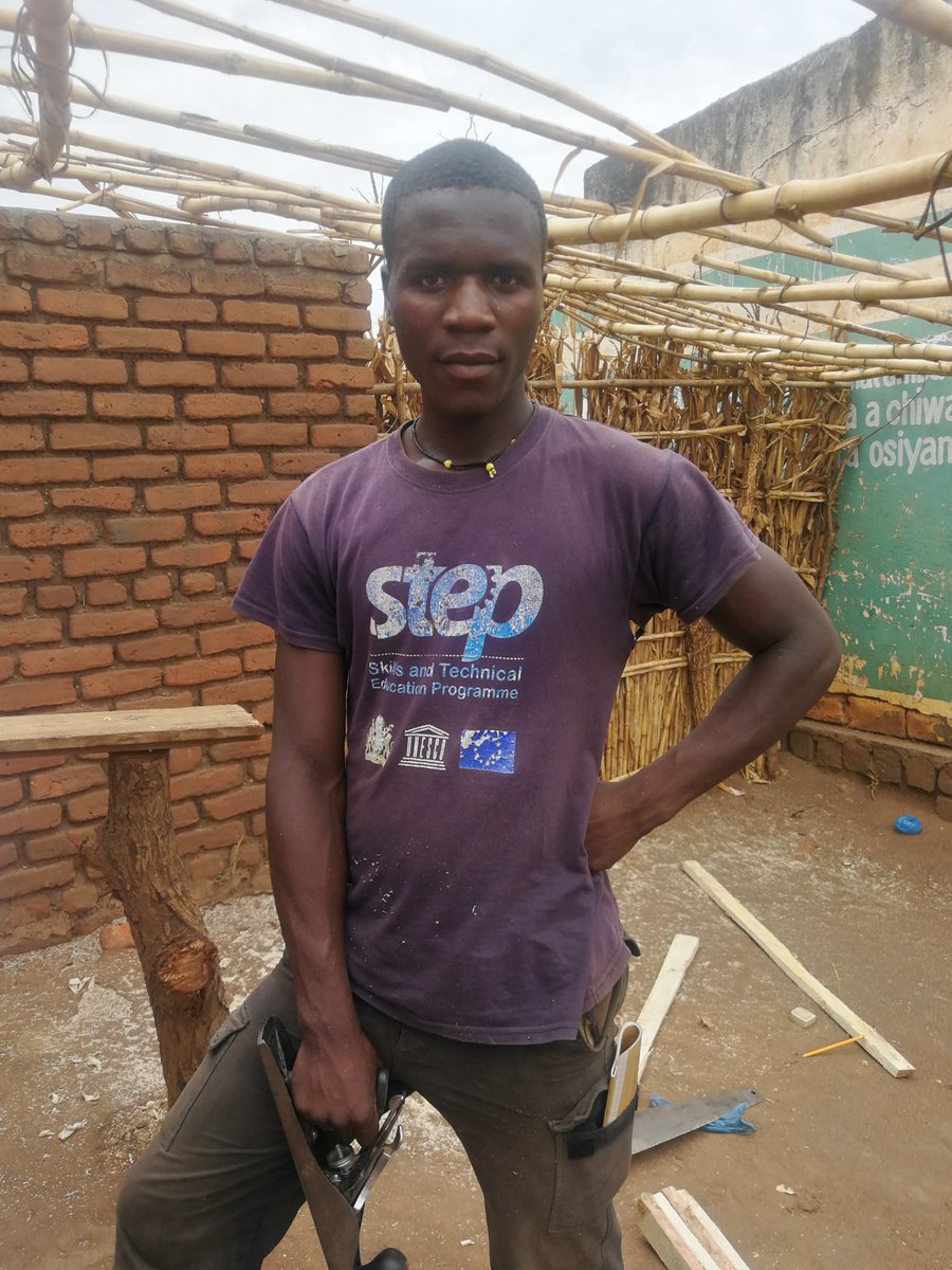 stepmalawi's tweet photo. Jimmy Benson, 22, is one of the graduates at Sam's Village and ventured into carpentry business. 

 "I am now economically empowered, I make a minimum of K30, 000 per month. With this business, I am able to support my family."

#skillsforprosperity
#TEVET https://t.co/YPbRQLqsrh
