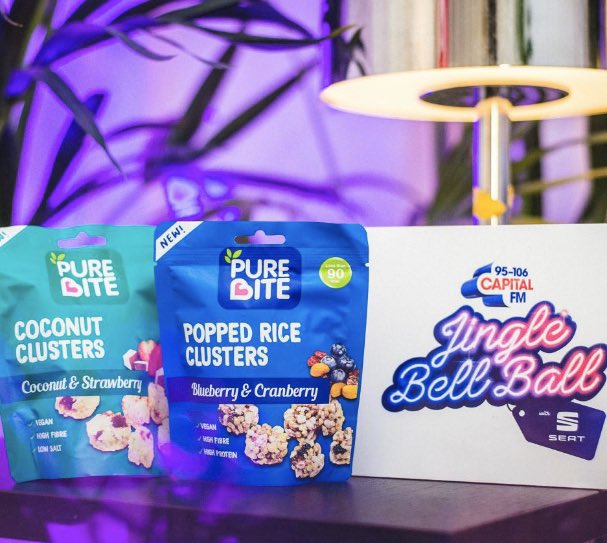 Fantastic to be part of this year's Capital FM Jingle Bell ball giving celebs like Stormzy, Harry Styles and Taylor Swift something to munch on backstage :) #purebite #healthyjustgottasty #healthysnacking #healthysnacks