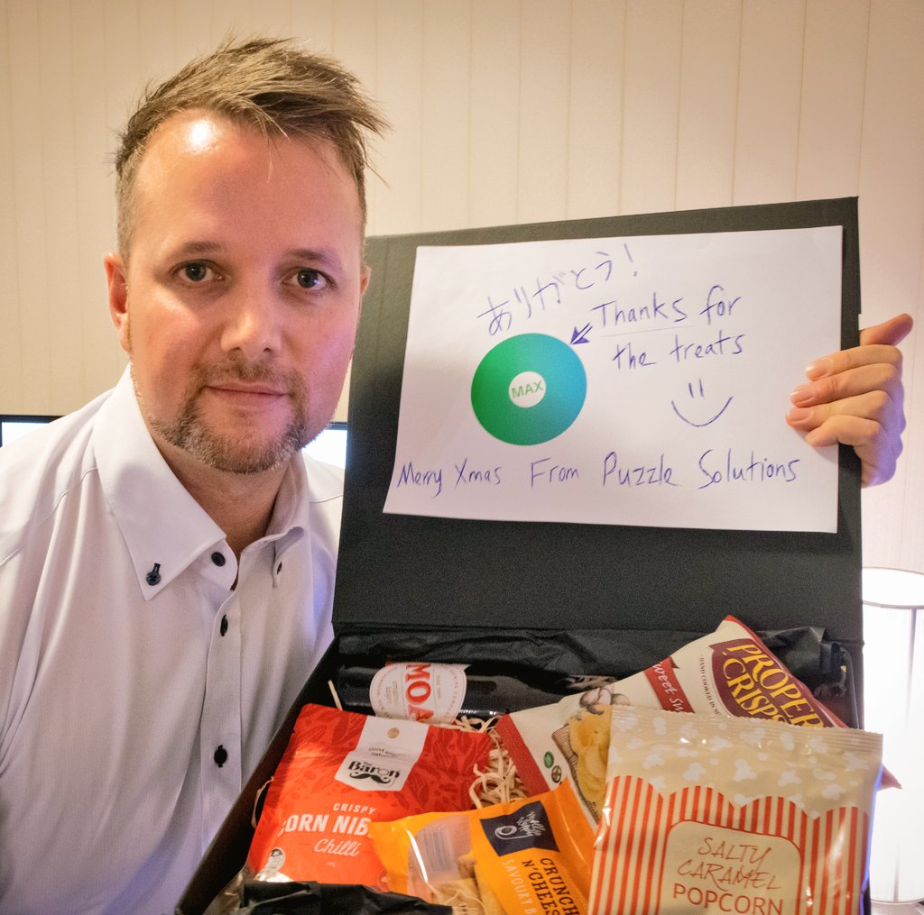 nickpuzzle's tweet photo. Wow thanks for the goodie box @WorkflowMax. 😁 What a nice surprise! Great working with you and here's to 2020! 🎉 https://t.co/zEjXLzG5OZ