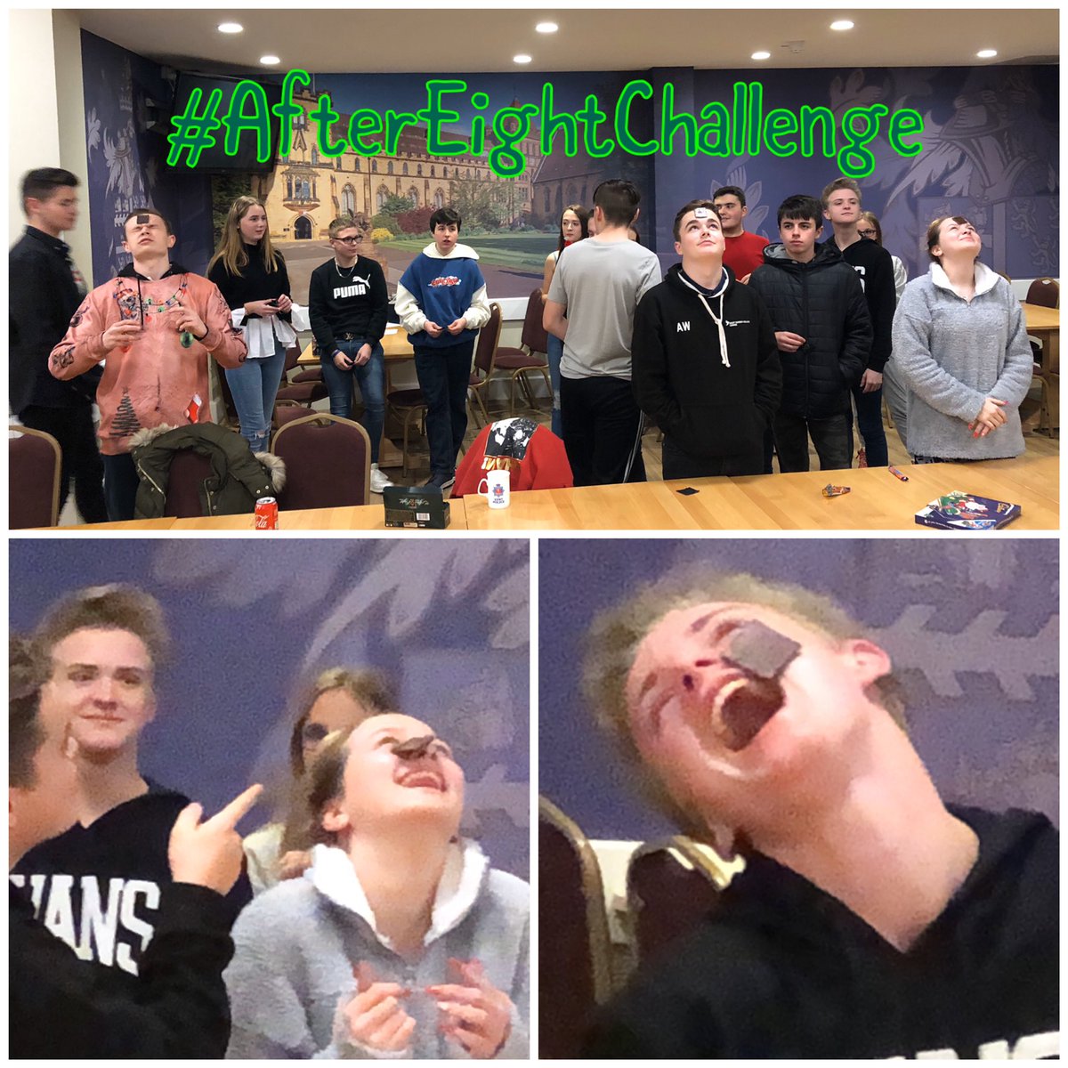KentVPC's tweet photo. 🎄Merry Christmas 2019🎅🏻from #TonbridgeVPC - enjoying the end a very busy cadet-ing year with loads of games (incl the #AfterEightChallenge - try it 🤣)), plenty of @Dominos_UK 🍕, prizes🎁, loud 🎶 and a few  #Fortnite 🕺🏼 moves too 😬. 
PS😎 https://t.co/biFVThq8NM