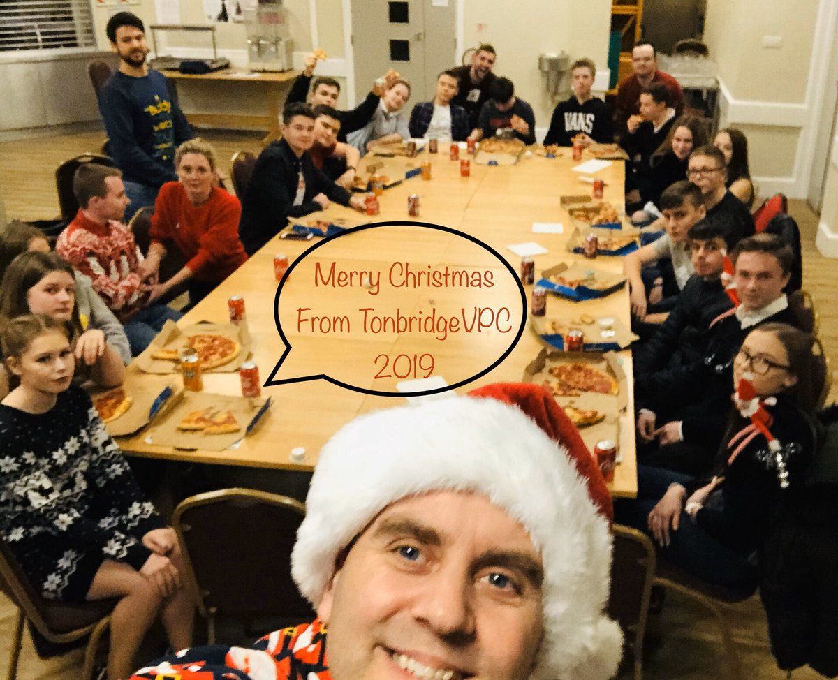 KentVPC's tweet photo. 🎄Merry Christmas 2019🎅🏻from #TonbridgeVPC - enjoying the end a very busy cadet-ing year with loads of games (incl the #AfterEightChallenge - try it 🤣)), plenty of @Dominos_UK 🍕, prizes🎁, loud 🎶 and a few  #Fortnite 🕺🏼 moves too 😬. 
PS😎 https://t.co/biFVThq8NM