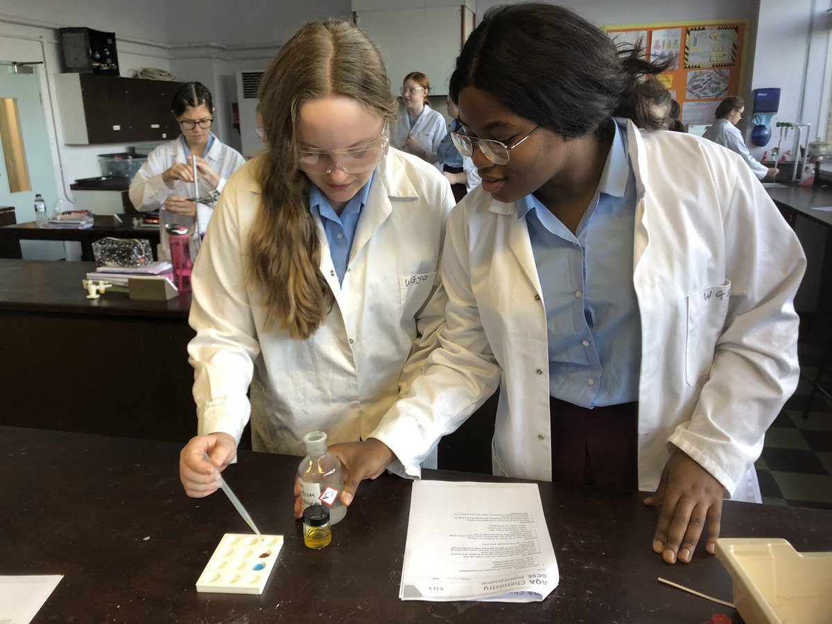 WGSGScience's tweet photo. Year 11 had fun completing a testing ions circus this morning. One of The required practicals for AQA Triple Chemistry! @AQA @WilmingtonGSG https://t.co/iJ7rDbCjkV