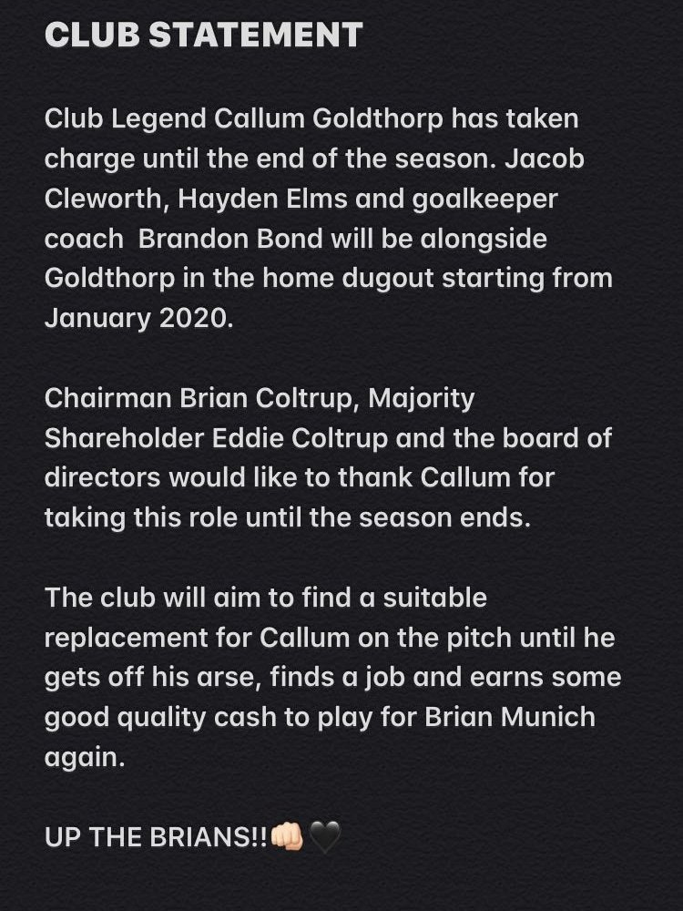 TheBMFCofficial's tweet photo. Read the latest statement from #BMFC chairman Brian Coletrup.  👇👇 https://t.co/80E0C3flx4