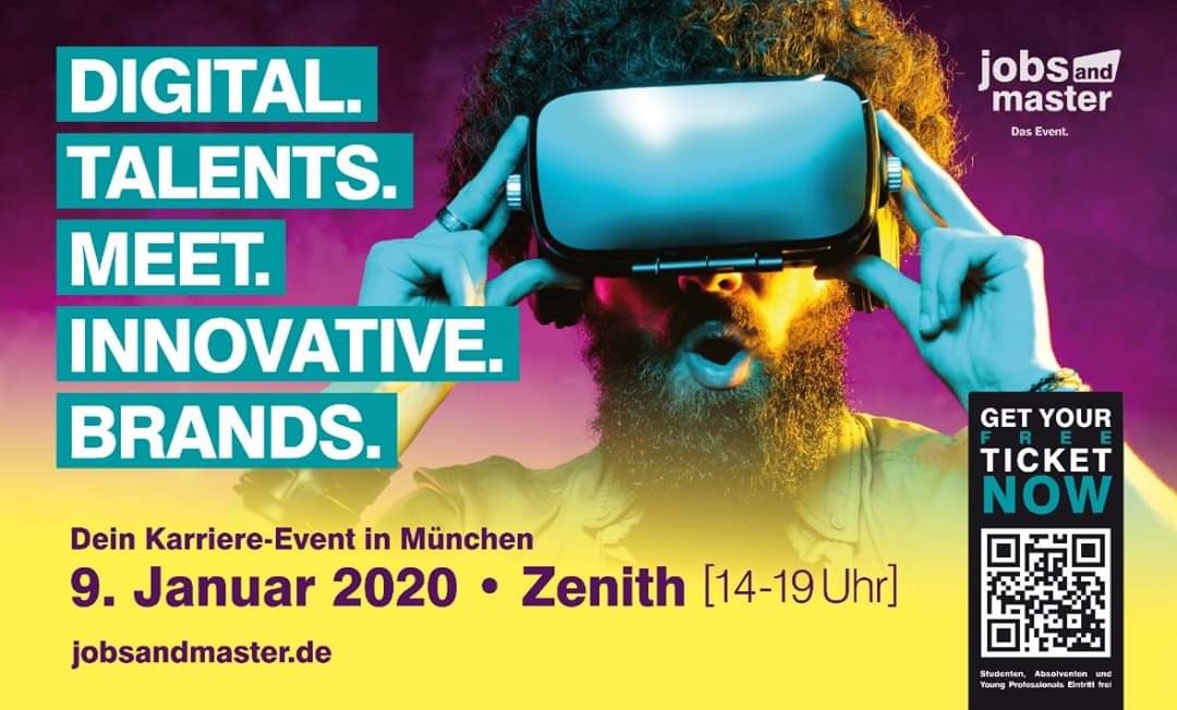 devcampIT's tweet image. 🔥 jobs and master

🚀 Das Karriere-Event für Studierende, Absolventen &amp;amp; Young Professionals. 

📅 Donnerstag, 9. Januar 2020 
Zenith - Die Kulturhalle München

👉 Hier gibt es weitere Informationen und kostenlose Tickets für die Messe! jobsandmaster.de