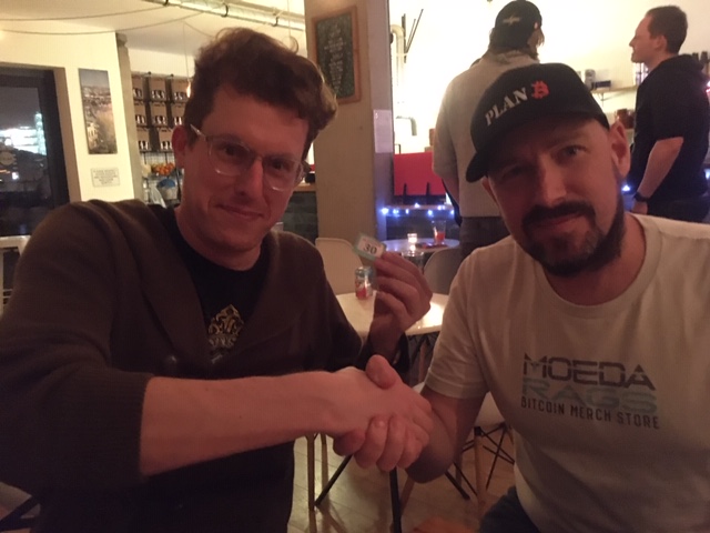 Great to catch up with some fellow bitcoiners last night at <a href="/monusktapas/">Monusk Tapas & Wine Bar</a>. Congratulations to Rhys for winning the raffle and the choice of any tee from our store! (If you know him, tag him). Let's do it again next i'm back in Wales  <a href="/selfbankt/">SELF₿ANKT</a> <a href="/BitcoinWales/">Bitcoin Wales 🏴󠁧󠁢󠁷󠁬󠁳󠁿</a> <a href="/BTCSocialist/">BTCSocialist</a>