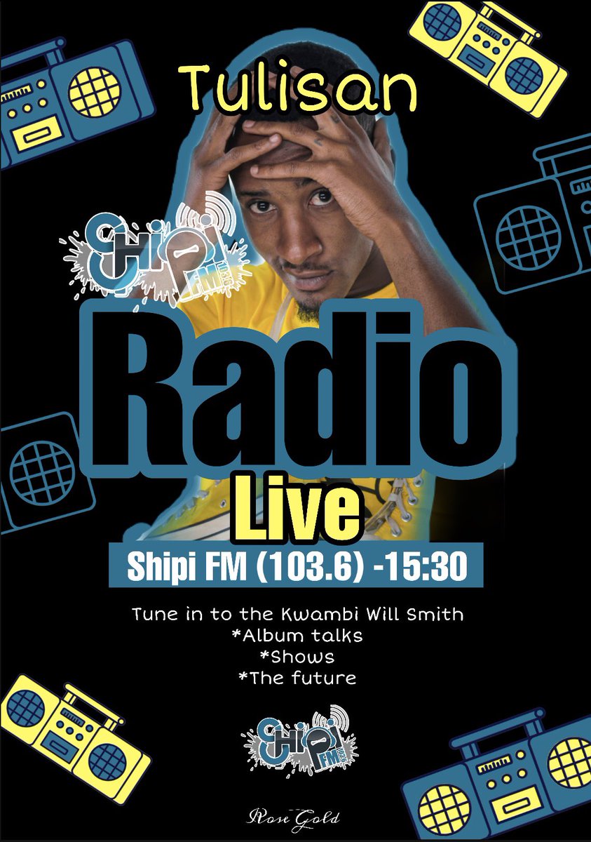 RoseGoldConsult's tweet photo. Catch Tulisan on Shipi Fm radio at 15:30. Tune in 103.6 !! https://t.co/LAraehoAD5