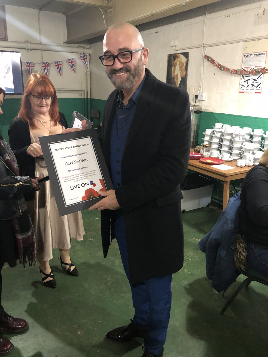 PopInMersey's tweet photo. Last night we had a wonderful Christmas do at Western Approaches with our volunteers, here are some of them receiving certificates for their service to us, we really do value each and every one of you. #MerryChristmas #ThankYou https://t.co/Zd2hqsAX15
